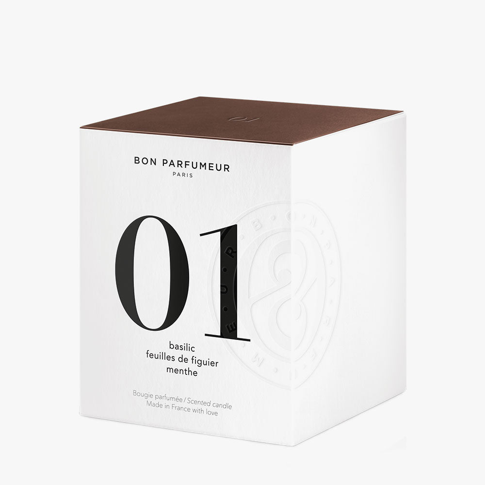 Bon Parfumeur Candle 01 – Basil, Fig Leaves, Mint