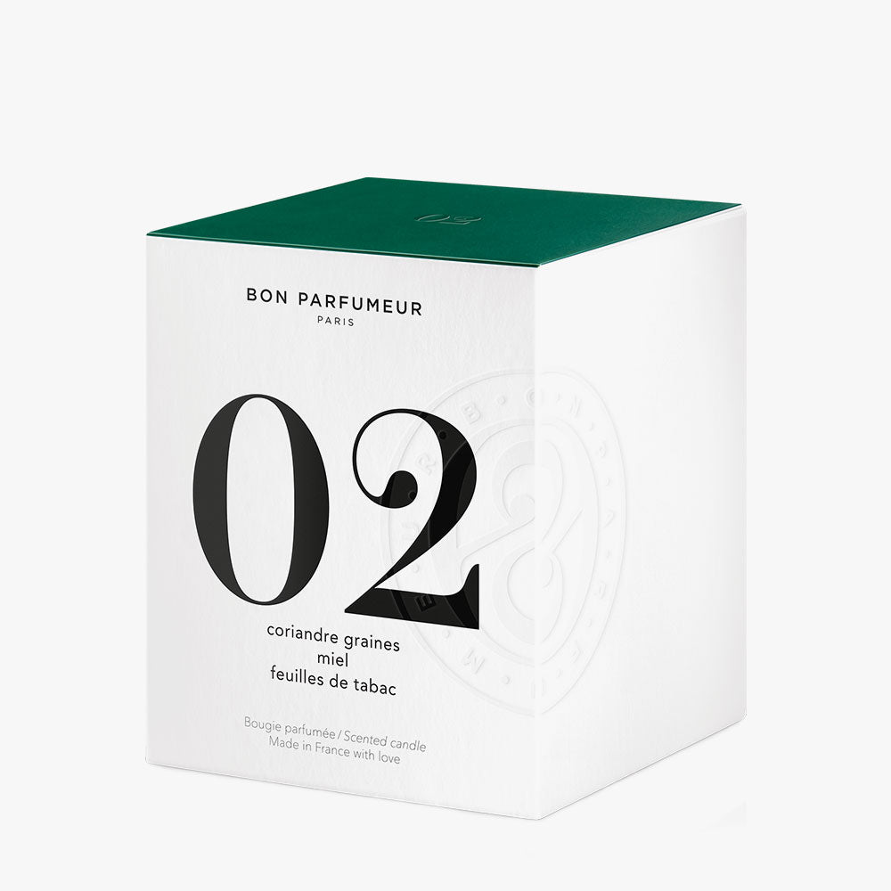 Bon Parfumeur Candle 02 – Seed of Coriander, Honey, Tobacco Leaf