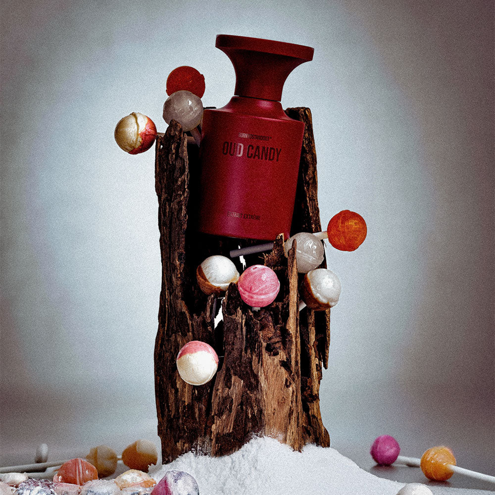 Borntostandout Oud Candy – Extrait de Parfum – Sample von Margaux Le Paih-Guérin in der Duftnote gourmand, Woody