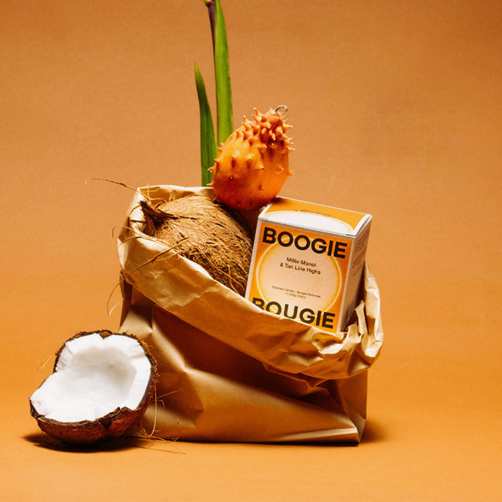 Boogie Bougie Millie Monoi & Tan Line Highs – Limited Soy Candle