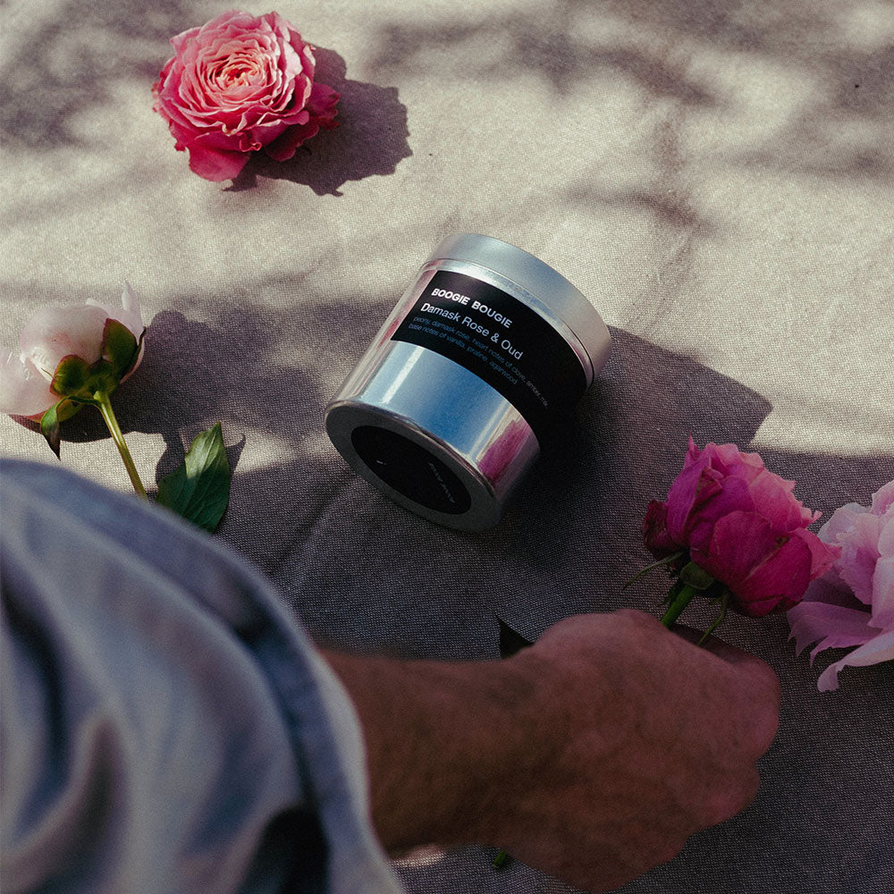 Boogie Bougie Damask Rose & Oud – Soy Candle