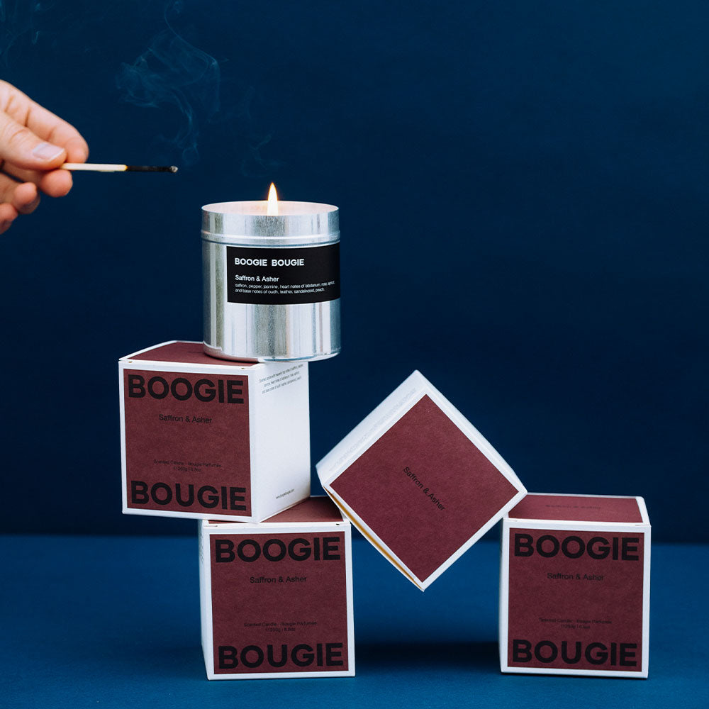 Boogie Bougie Saffron & Asher – Soy Candle