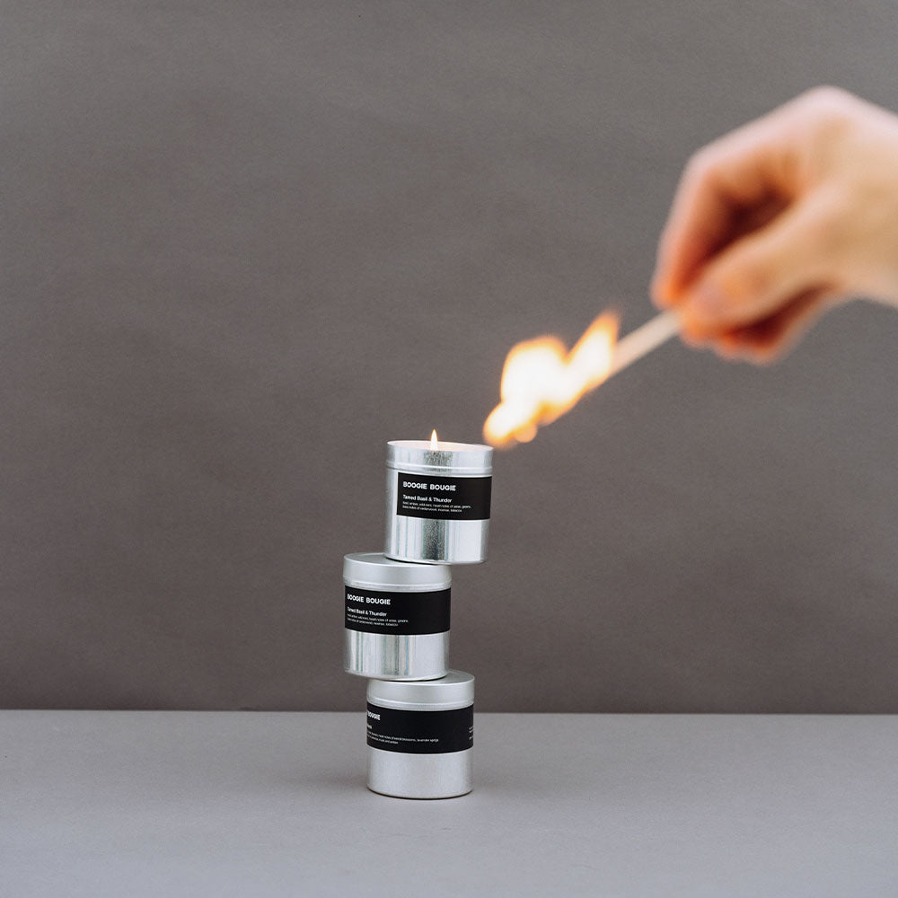 Boogie Bougie Tamed Basil & Thunder – Soy Candle