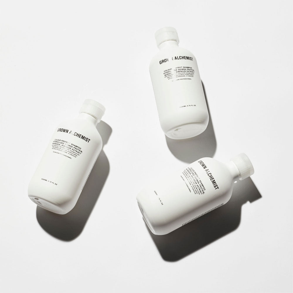 Grown Alchemist Colour Protect – Shampoo 0.3: Hydrolyzed Quinoa Protein, Burdock, Hibiscus Extract – 200ml