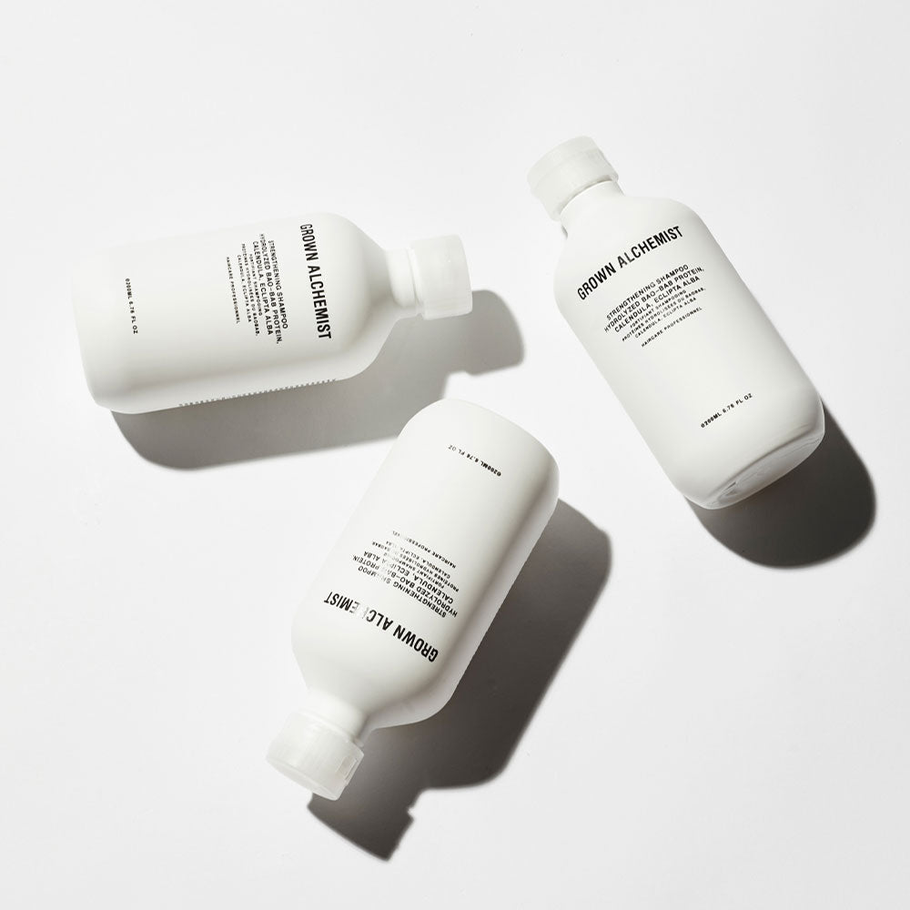 Grown Alchemist Strengthening – Shampoo 0.2: Hydrolyzed Baobab Protein, Calendula, Eclipta Alba – 200ml