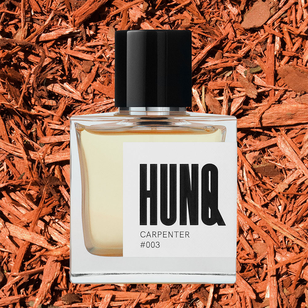 HUNQ #003 Carpenter – Eau de Parfum – Sample in der Duftnote Holzig, Animalisch