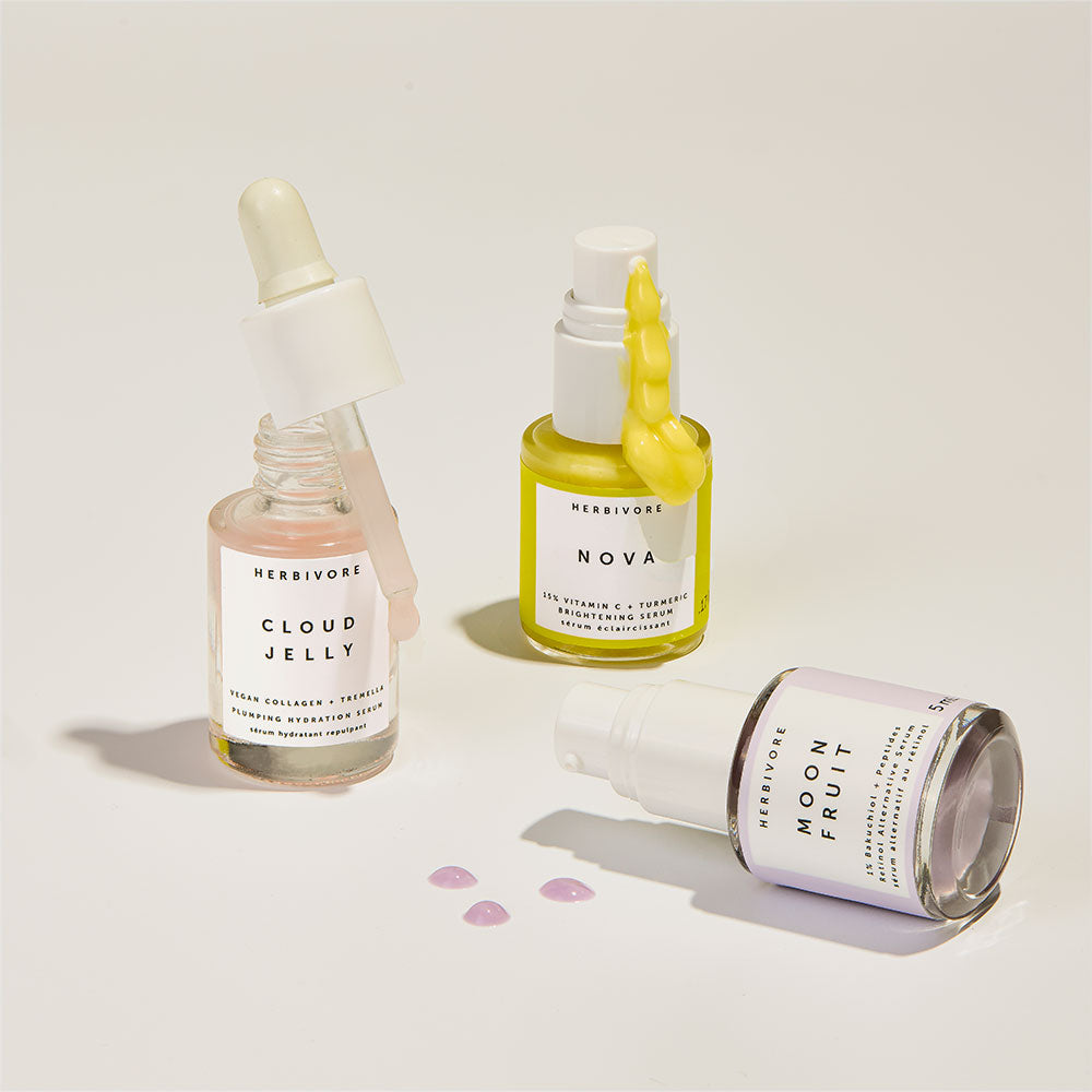 Herbivore Botanicals Bright & Bouncy – Bestseller Serum Kit