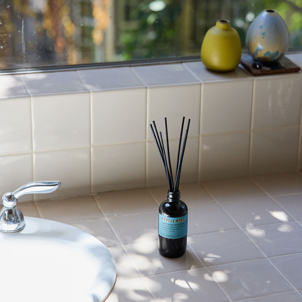 P.F. Candle Co. Alchemy Line: Myrtle Mint – Reed Diffuser