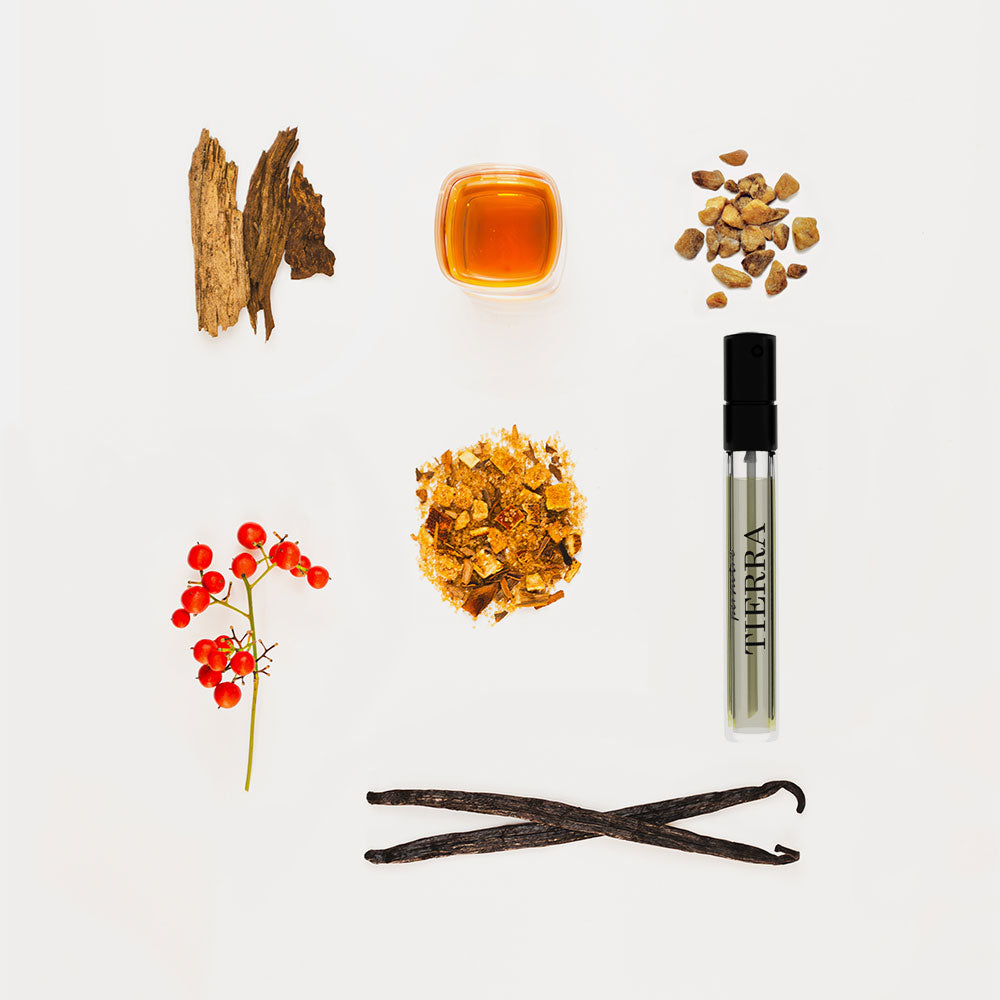 Pernoire Tierra – Extrait de Parfum – Travel Size von Vincent Micotti in der Duftnote Spicy, Fruity, Woody