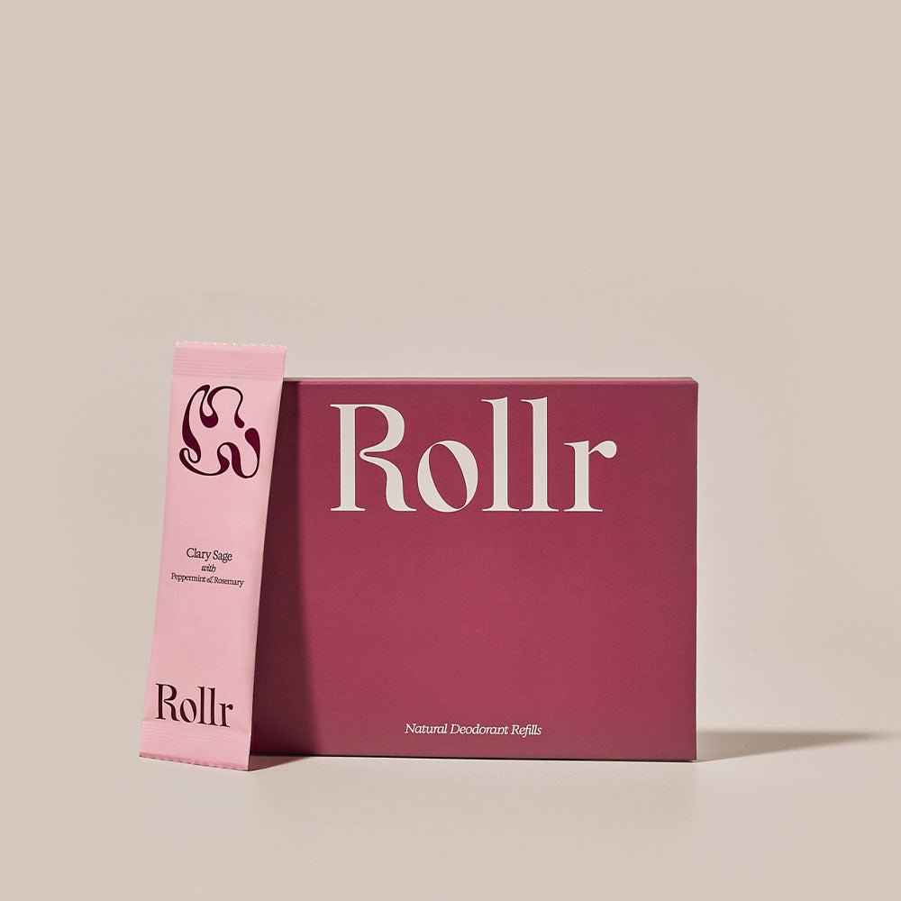 Rollr Deodorant Roll-on Refill – Clary Sage & Rosemary – 2 pcs.