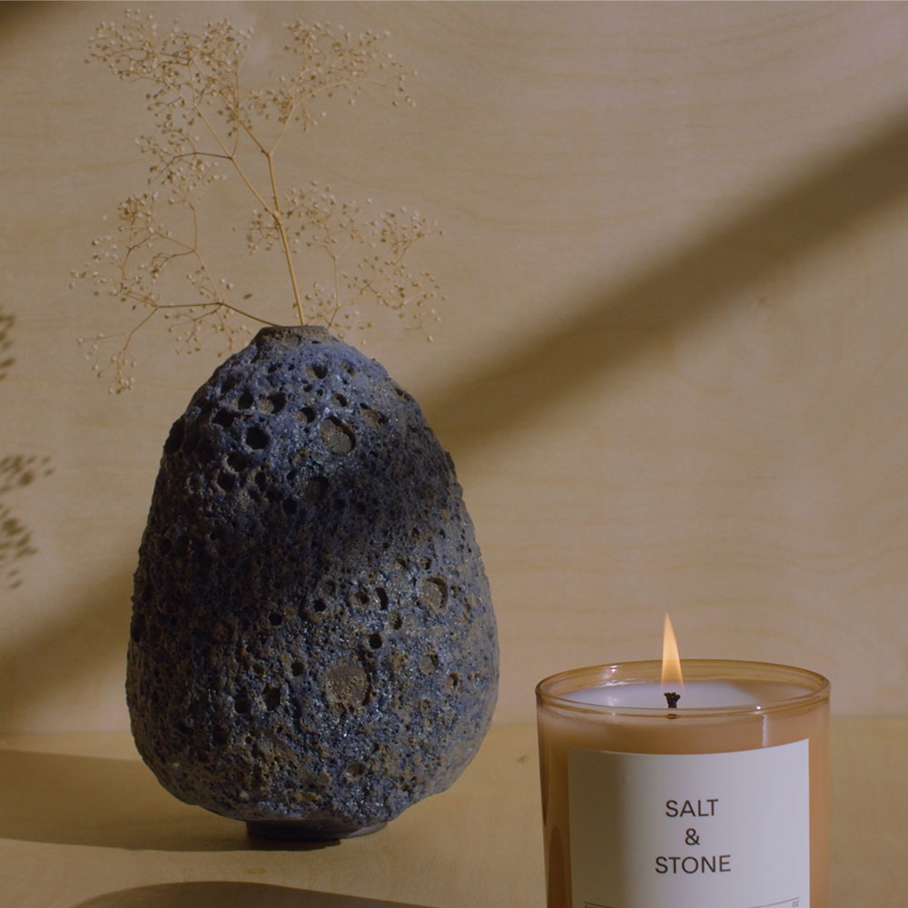 Salt & Stone Candle – Bergamot & Hinoki