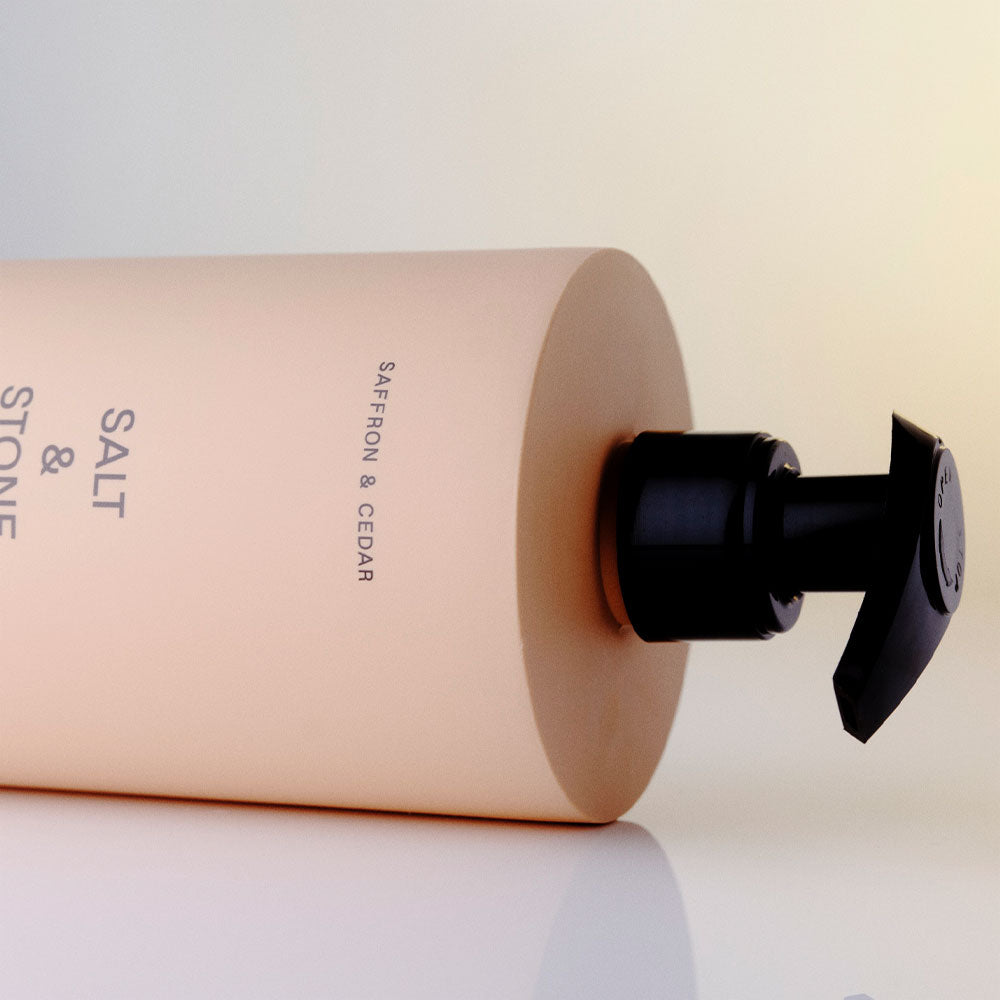 Salt & Stone Body Lotion – Saffron & Cedar – 450ml