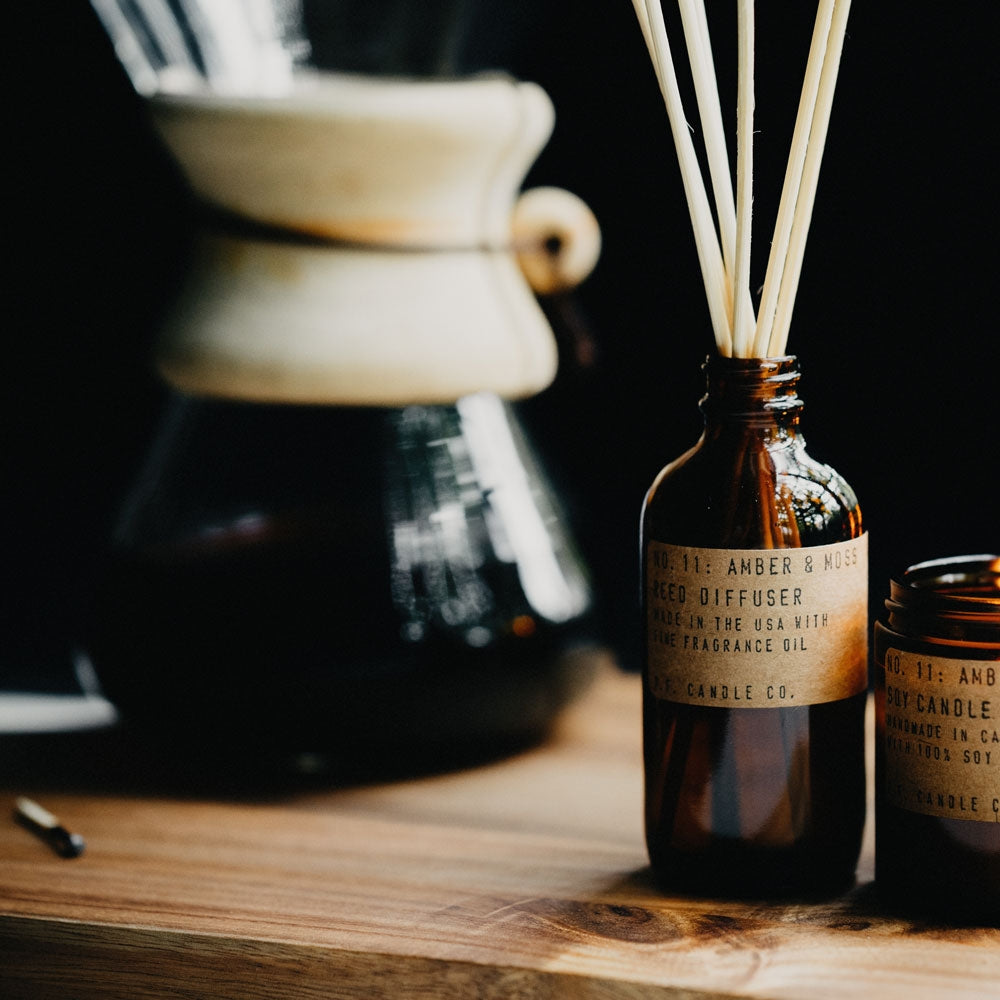 P.F. Candle Co. Amber & Moss – Reed Diffuser