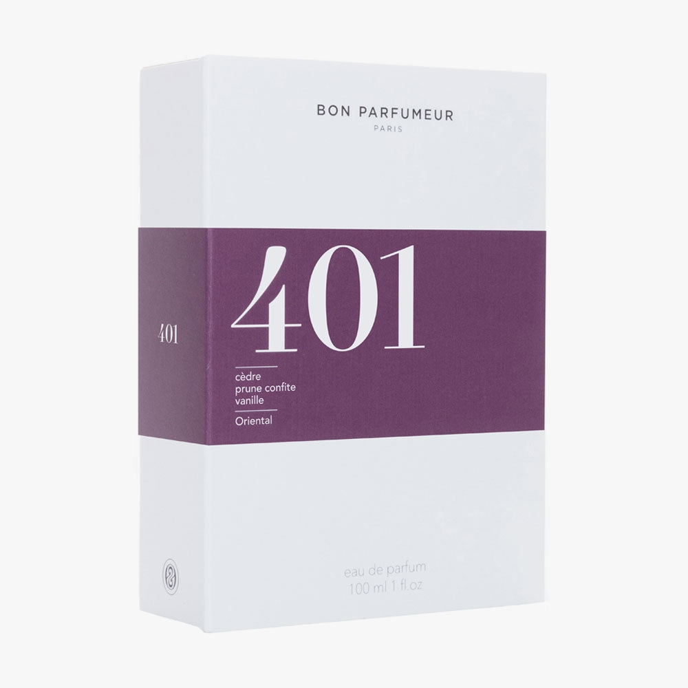 Bon Parfumeur 401 Eau de Parfum – Cedar, Candied Plum, Vanilla – 100ml von Nathalie Koobus in der Duftnote Fruity