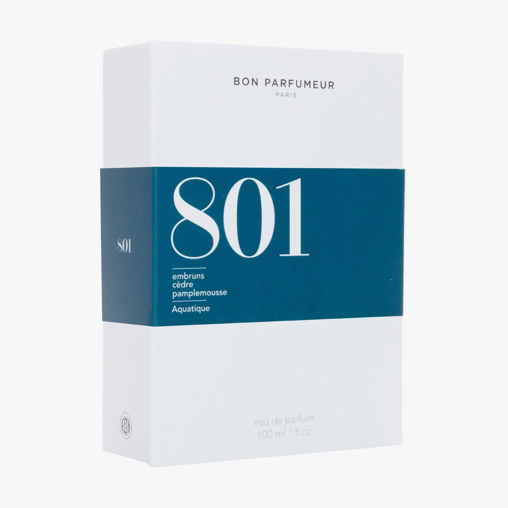 Bon Parfumeur 801 Eau de Parfum – Sea Spray, Cedar, Grapefruit – 100ml von Karine Dubreuil-Sereni in der Duftnote Zitrisch, Aquatisch