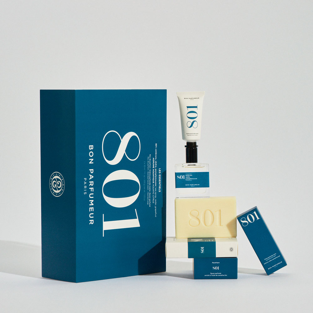 Bon Parfumeur 801 Les Essentiels Set – Sea Spray, Cedar, Grapefruit