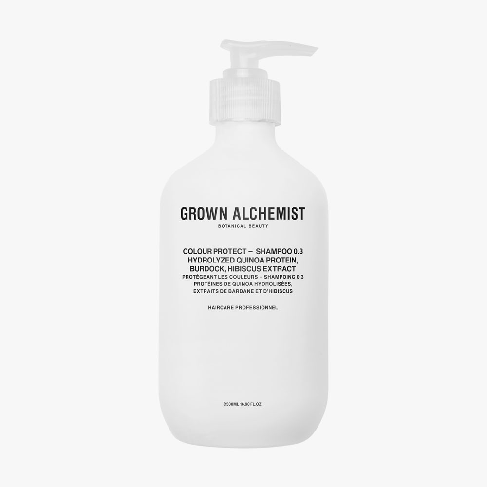 Protein, Woodberg Colour | Shampoo Burdock, Protect – Quinoa Extract 0.3: Hibiscus – 500ml Grown Alchemist Hydrolyzed
