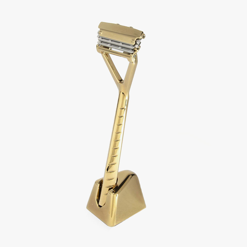 The Leaf Razor Kit – Gold | Plastic-Free Razor & Stand