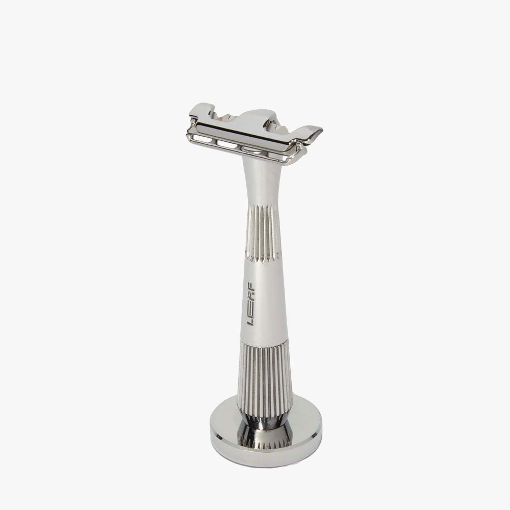The Twig Razor Kit – Chrome | Plastic-Free Razor & Stand